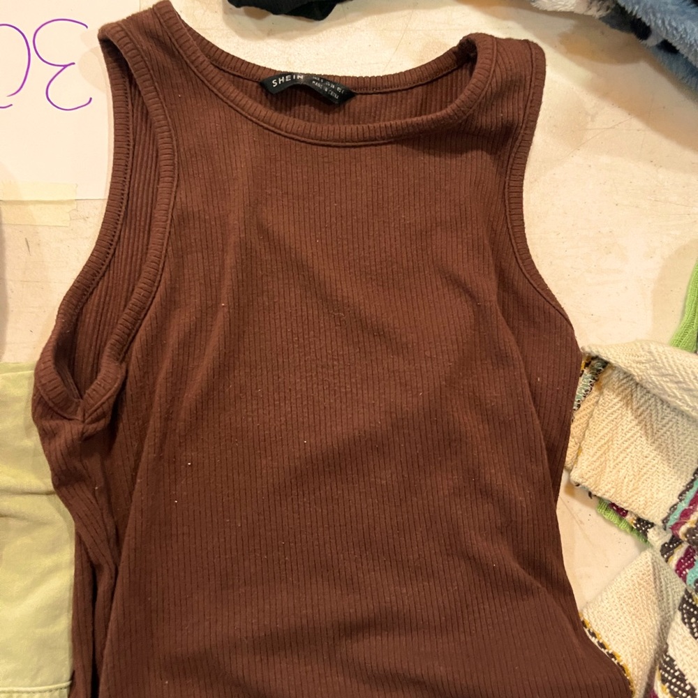 Brown tank top